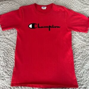 CHAMPION Red Men’s Cotton Tee